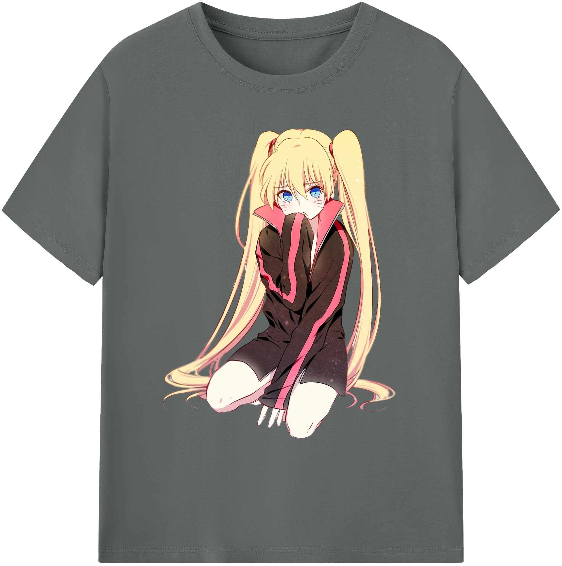 （画像用） NARUTO -ナルト- うずまき ナルト Uzumaki Naruto 綿100％ メンズ半袖Tシャツ｜肌触りやわらか＆通気性
